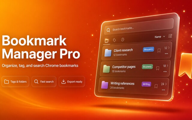 Bookmark Manager Pro