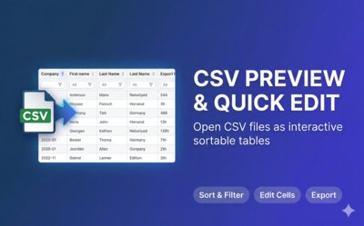 CSV Preview & Quick Edit